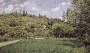 Camille Pissarro Pont de-sac of cattle and more people Schwarz oil on canvas